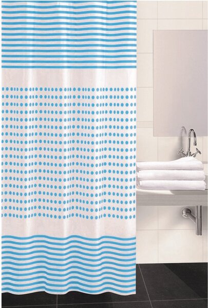 Koopman Zasłona prysznicowa Darja niebieski, 180 x 180 cm