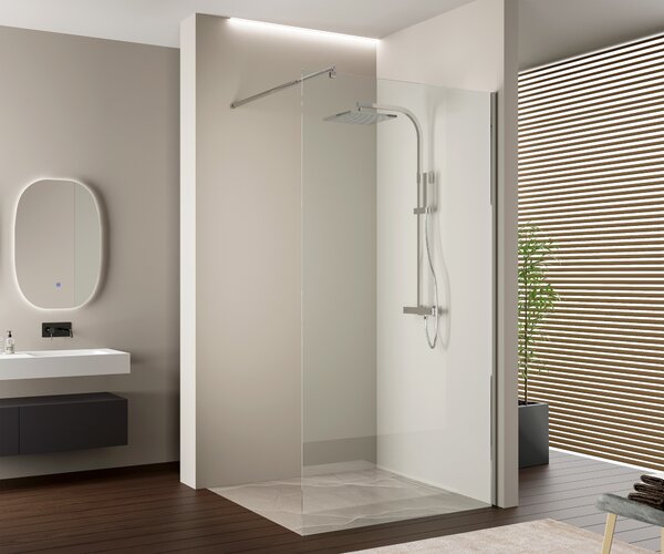 Ścianka prysznicowa Walk-In EX103 - powłoka NANO - szkło bezpieczne 10 mm - różne kolory