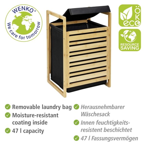 Tekstylny kosz na pranie 47 l Ecori – Wenko