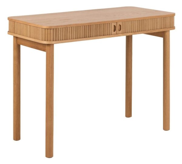 Biurko do gabinetu w domu, drewniane Langley (02749), dąb
