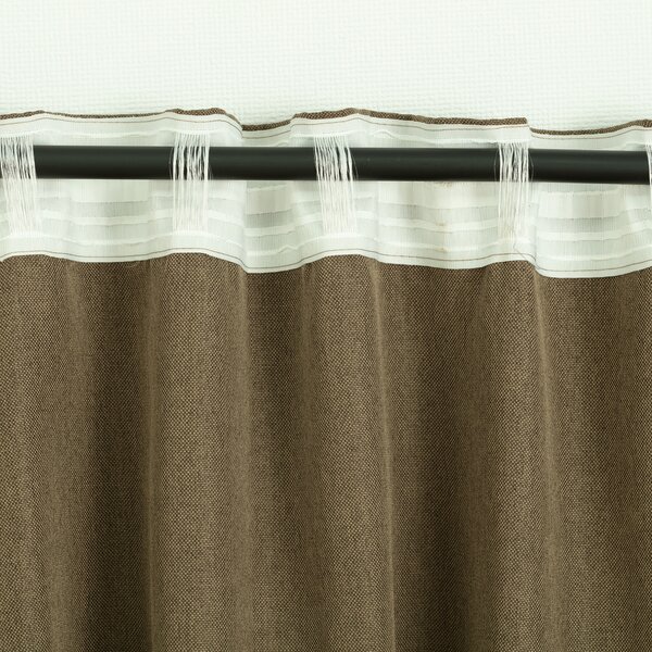 Zasłona BASIC na taśmie marszczącej 140x300cm jasne khaki 1 szt