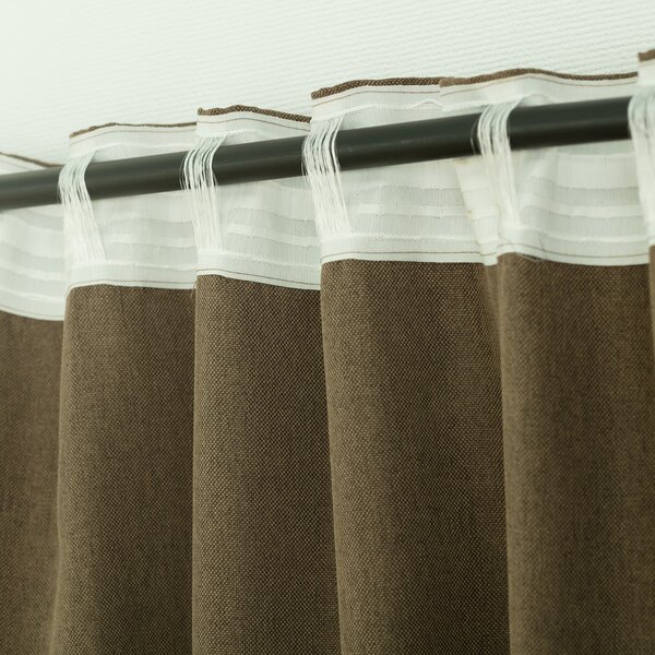 Zasłona BASIC na taśmie marszczącej 140x300cm jasne khaki 1 szt