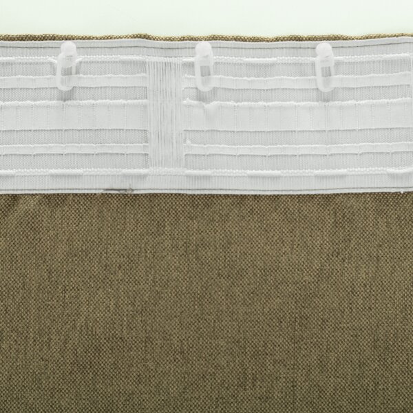 Zasłona BASIC na taśmie marszczącej 140x300cm jasne khaki 1 szt