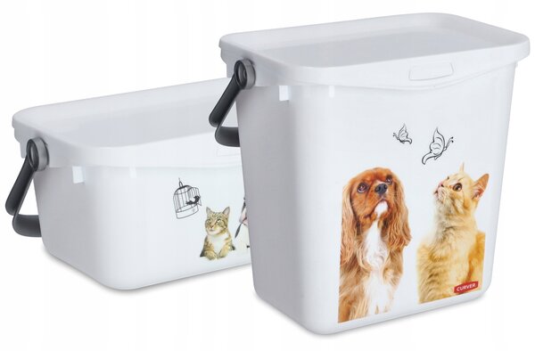 Pojemnik na karmę i zabawki Curver Pet Life 6L, biały