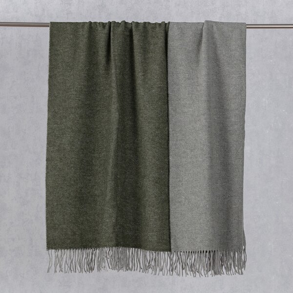 Pled Merinos 140x200cm melange green khaki