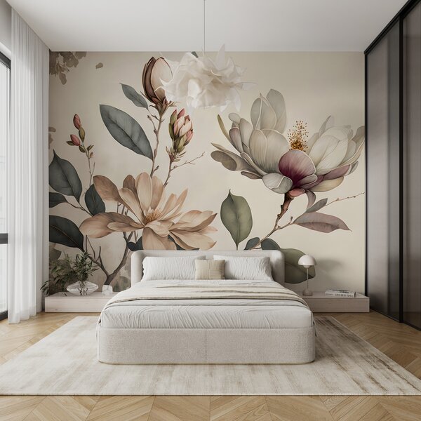 Fototapety Ilustracja magnolia, Fototapety Kwiaty, u93020 : Uwalls.pl