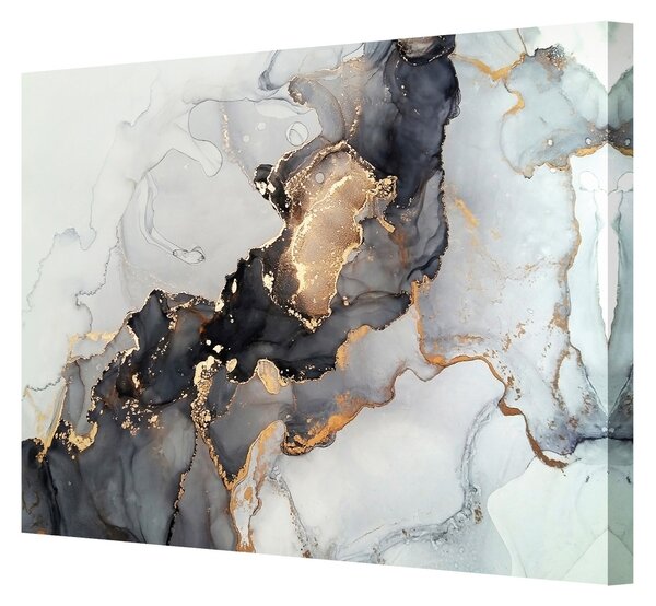 Obraz na płótnie Black&Gold Abstraction