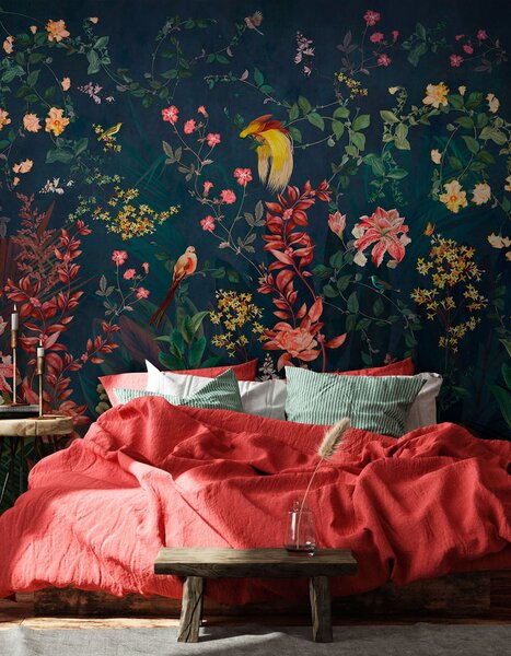 Fototapety Jasne gałęzie i ptaki w stylu chinoiserie, Fototapety Natura, u74744 : Uwalls.pl
