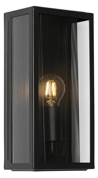 Zewnetrzna Przemysłowy Kinkiet / Lampa scienna zewnętrzny czarny IP44 z siatką - Rotterdam Oswietlenie zewnetrzne