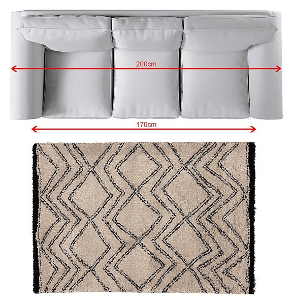 Dywan Royal Nomadic sand/black 120x170cm
