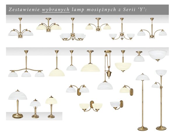 Krótka lampa wisząca mosiężna Y-S1CK