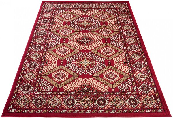 Klasyczny wzorzysty dywan w odcieniach czerwieni - Lano 4X