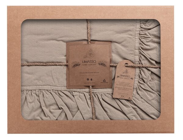 Pościel bawełniana Cotton 160x200cm oxford tan
