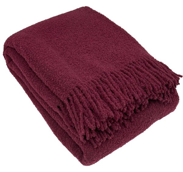Pled Boucle 140x200cm red wine