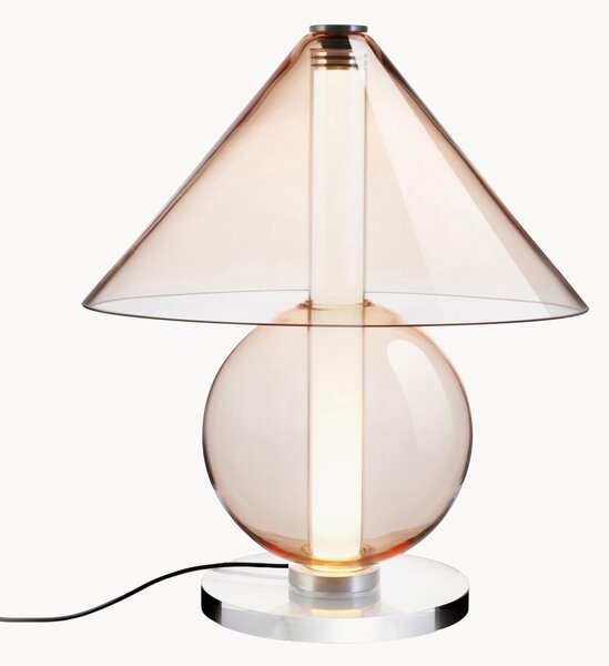 Lampa stołowa LED ze szkła dmuchanego z funkcją przyciemniania Fragile