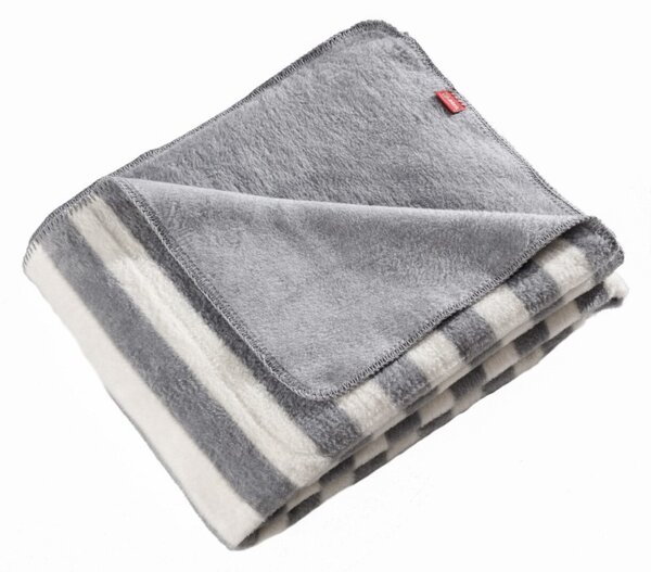 Koc Cosy Home 150x200cm Gray Stripes