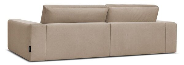 Szarobrązowa aksamitna sofa 276 cm Sierra – Bobochic Paris