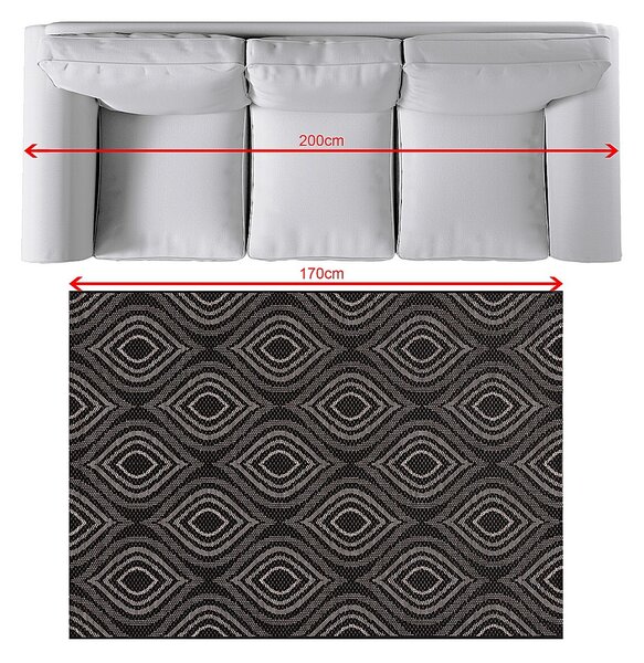 Dywan Breeze black/ clif grey 120 x 170 cm