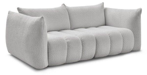 Jasnoszara sofa z materiału bouclé 234 cm Azra – Bobochic Paris