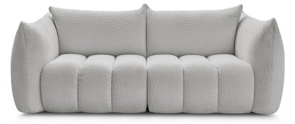 Jasnoszara sofa z materiału bouclé 234 cm Azra – Bobochic Paris