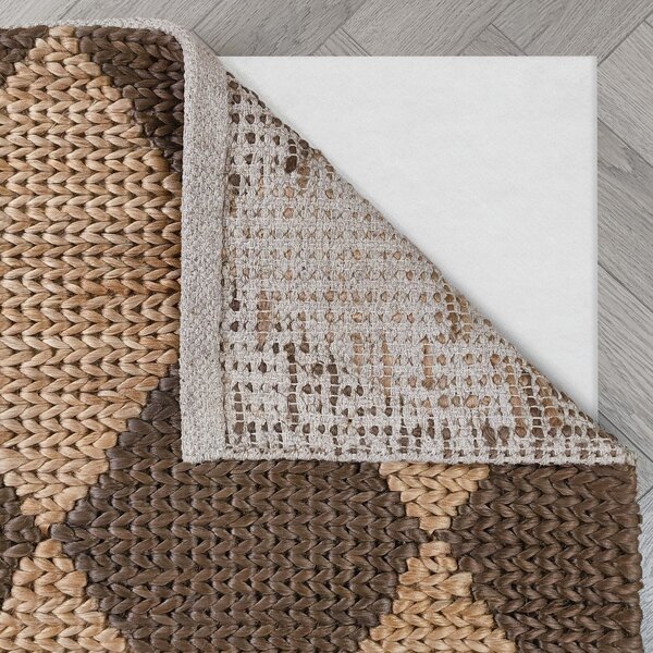 Brązowo-naturalny dywan z mieszanki juty tkany ręcznie 120x170 cm Effie Diamond – Flair Rugs