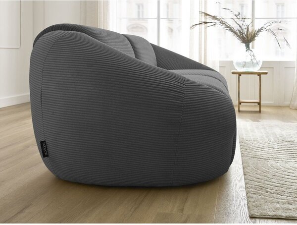 Szara sztruksowa sofa 250 cm Tina – Bobochic Paris