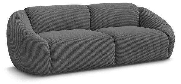Szara sztruksowa sofa 250 cm Tina – Bobochic Paris