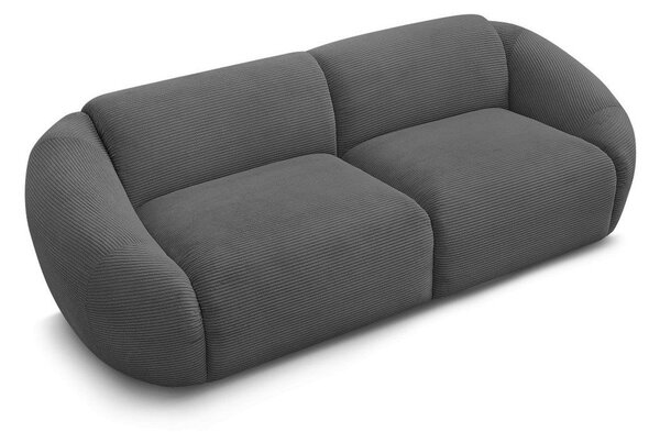 Szara sztruksowa sofa 250 cm Tina – Bobochic Paris