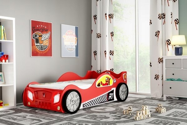 Dziecięce łóżeczko samochód Monza czerwona