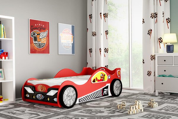 Dziecięce łóżeczko samochód Monza mini czerwona