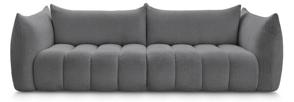 Szara sofa z materiału bouclé 286 cm Azra – Bobochic Paris