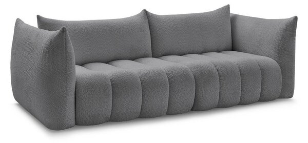 Szara sofa z materiału bouclé 286 cm Azra – Bobochic Paris
