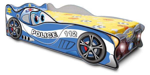 Łóżko auto samochód McQueen Policja Mini materac