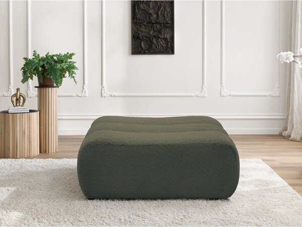 Zielony podnóżek z materiału bouclé Azra – Bobochic Paris