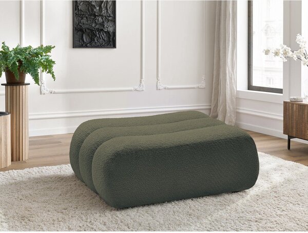 Zielony podnóżek z materiału bouclé Azra – Bobochic Paris