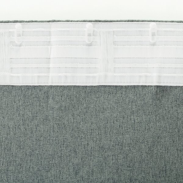Zasłona BASIC na taśmie marszczącej 140x300cm szary denim 1 szt