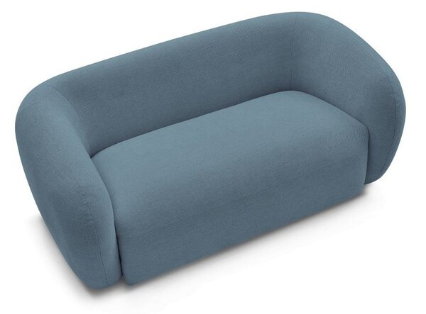 Niebieska sofa z tkaniny szenilowej 160 cm Celine – Bobochic Paris