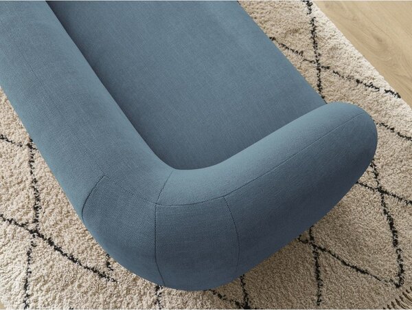 Niebieska sofa z tkaniny szenilowej 160 cm Celine – Bobochic Paris