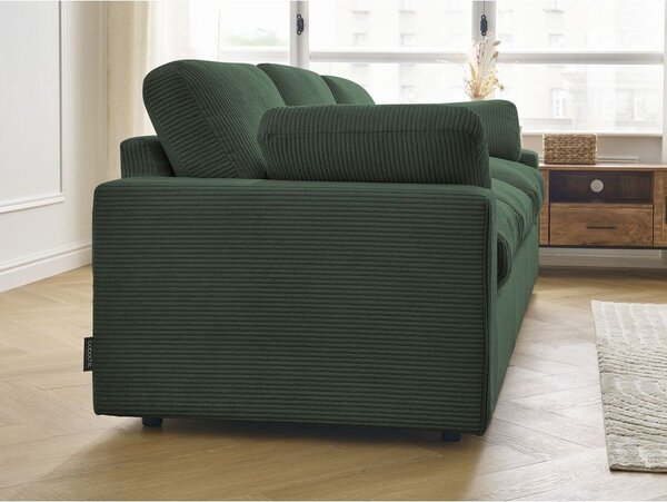 Zielona sztruksowa sofa 250 cm Belair – Bobochic Paris