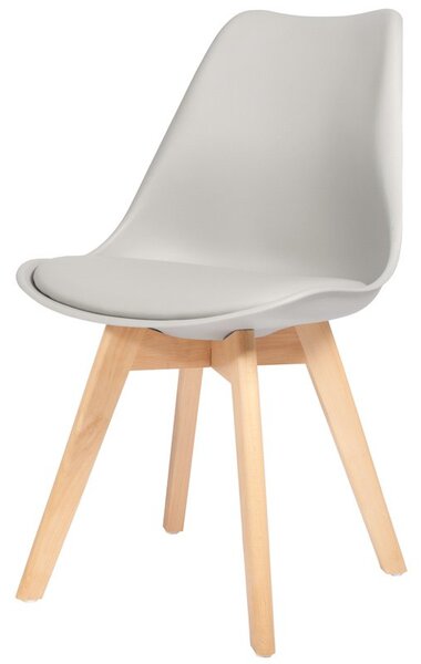 OUTLET - Krzesło z poduszką BOLONIA - szare