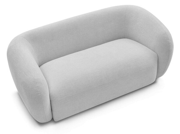 Jasnoszara sofa z tkaniny szenilowej 160 cm Celine – Bobochic Paris
