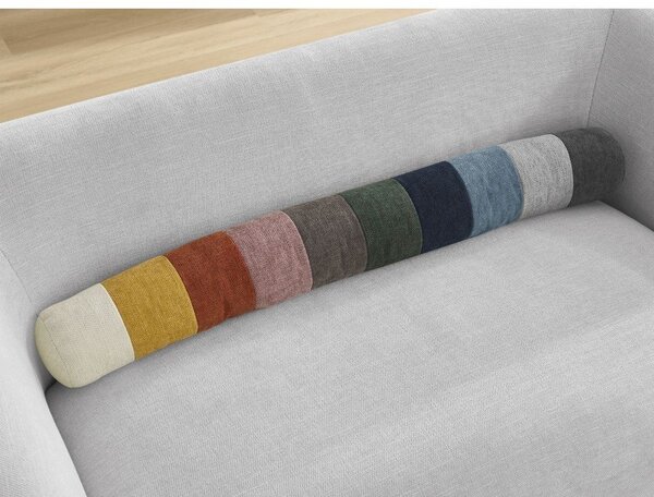 Jasnoszara sofa z tkaniny szenilowej 160 cm Celine – Bobochic Paris