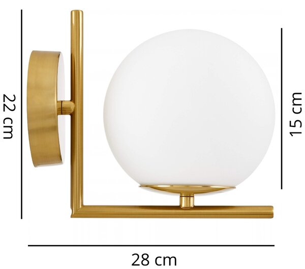 NOWOCZESNA LAMPA ŚCIENNA KINKIET MOSIĘŻNY SORENTO D15