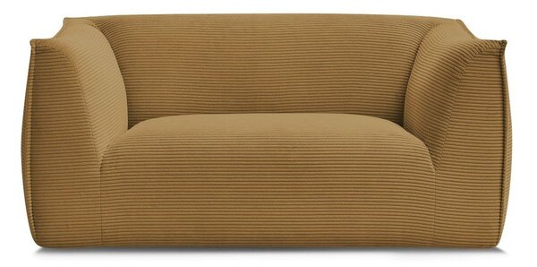 Musztardowa sztruksowa sofa 170 cm Giorgia – Bobochic Paris