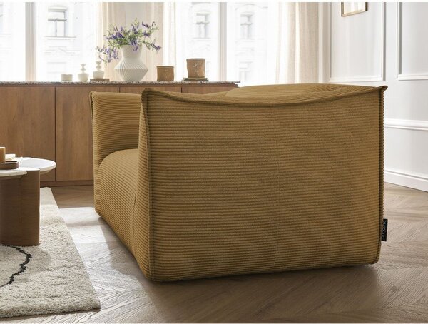 Musztardowa sztruksowa sofa 170 cm Giorgia – Bobochic Paris