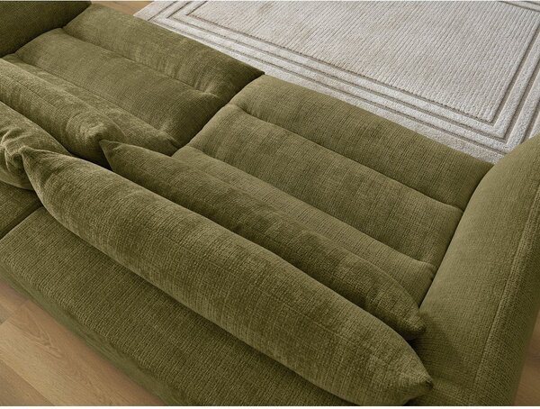 Zielona sofa z tkaniny szenilowej 276 cm Neil – Bobochic Paris