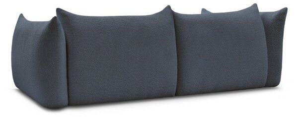 Ciemnoniebieska sofa z materiału bouclé 286 cm Azra – Bobochic Paris