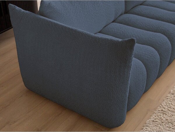 Ciemnoniebieska sofa z materiału bouclé 234 cm Azra – Bobochic Paris