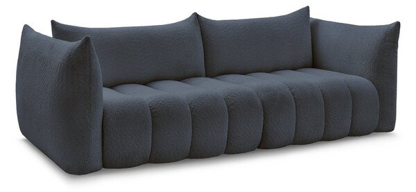 Ciemnoniebieska sofa z materiału bouclé 286 cm Azra – Bobochic Paris