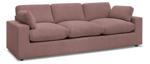 Różowa sztruksowa sofa 250 cm Belair – Bobochic Paris